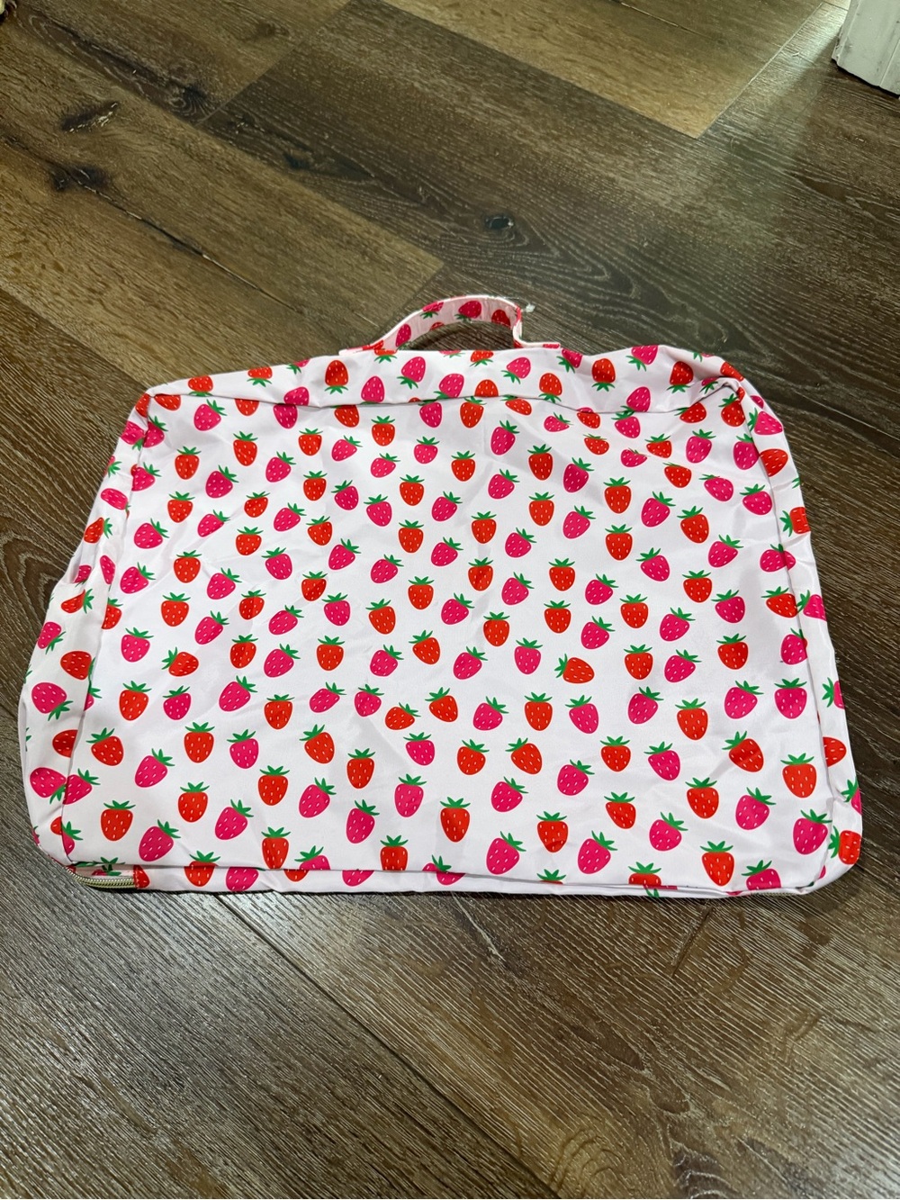 NWOT Dabney Lee Pink Strawberry-Print Travel organizer bag - Picture 2 of 9